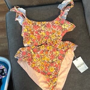 Show Me Your MuMu Floral Bikini - Pink and Yellow